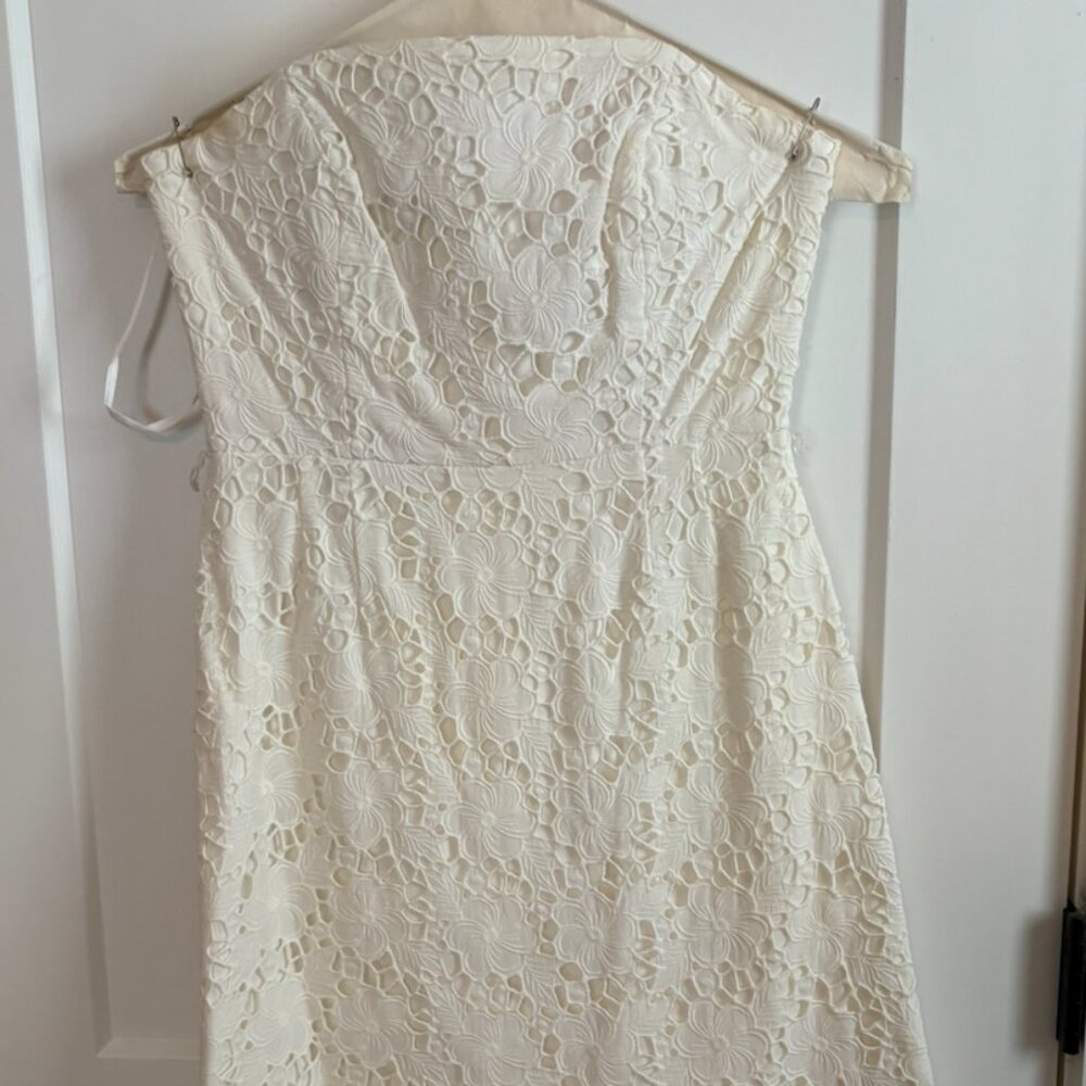 Lilly Pulitzer - White Eyelet Strapless Dress - Size 4